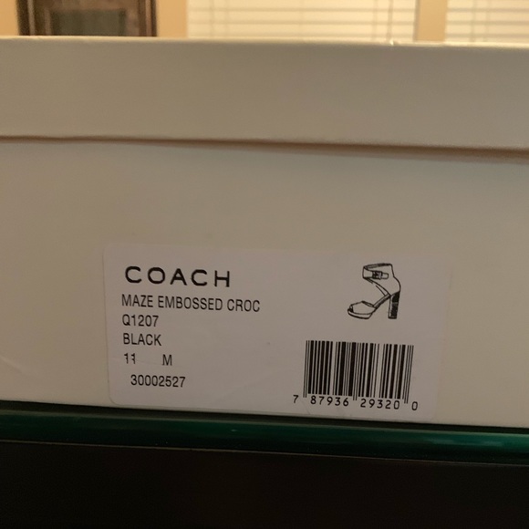 Coach Embossed Croc Heels - Picture 7 of 7